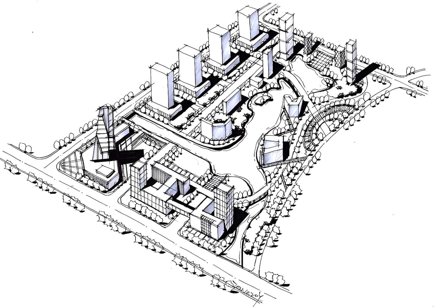Sketch to Aerial View - before