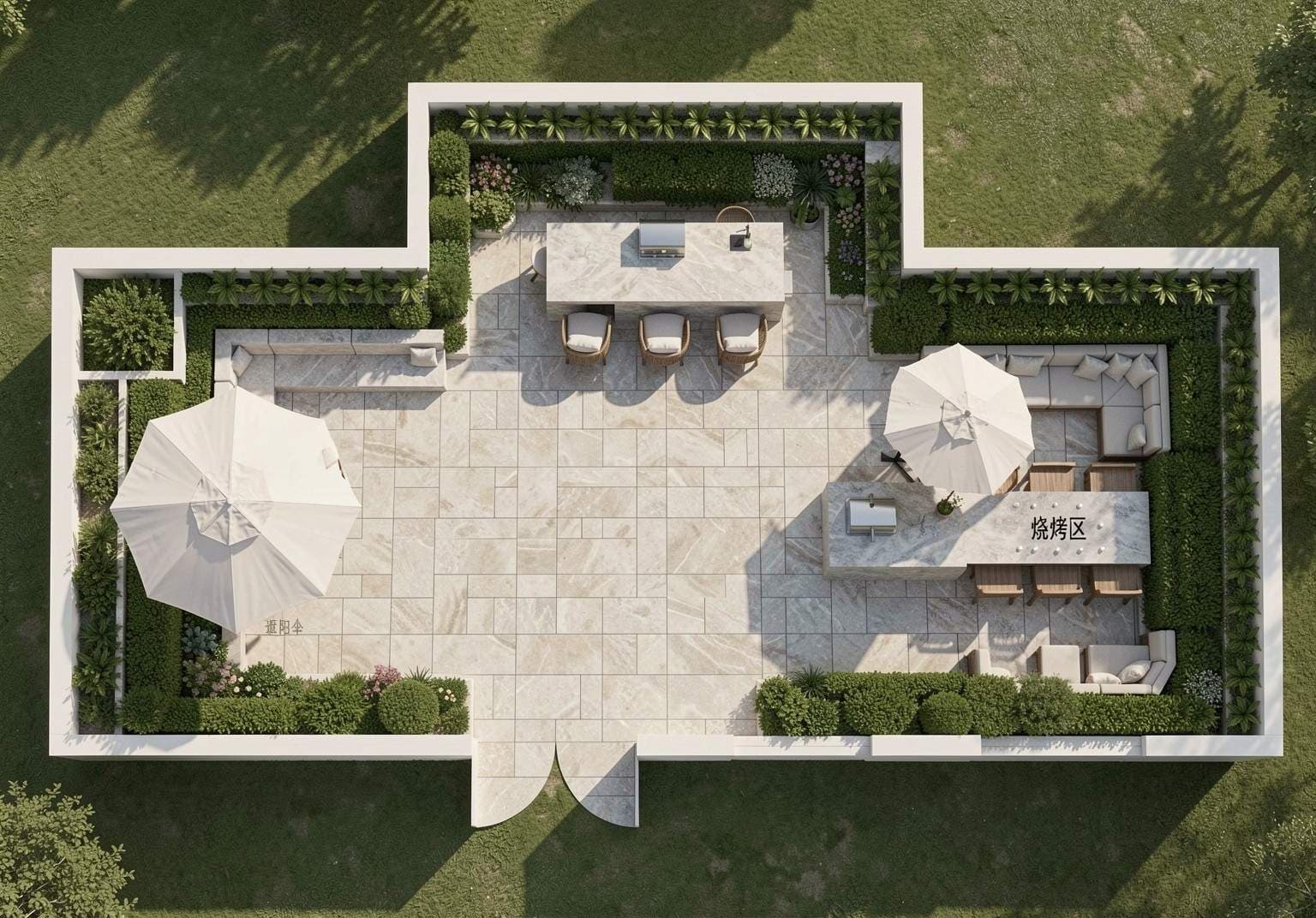 Courtyard Leisure Aerial View